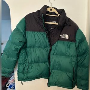 The North Face Green and Black Puffer Jacket